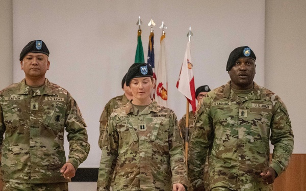 SETAF-AF's Headquarters Support Company conducts a change of responsibility ceremony