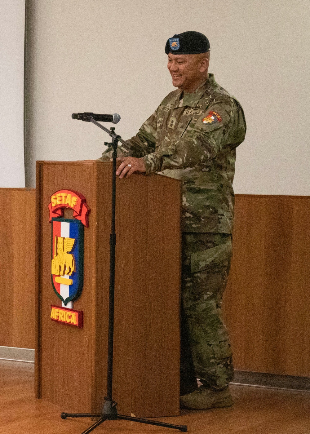 SETAF-AF's Headquarters Support Company conducts a change of responsibility ceremony