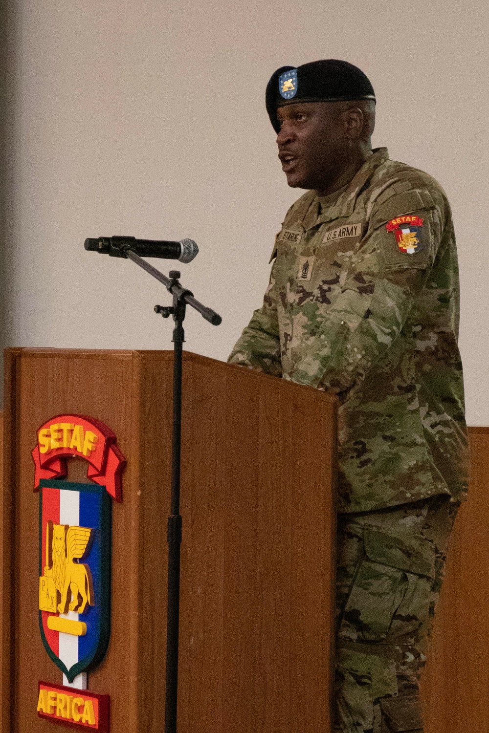 SETAF-AF's Headquarters Support Company conducts a change of responsibility ceremony