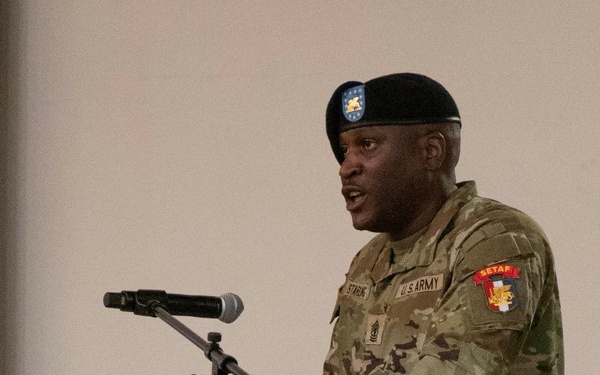 SETAF-AF's Headquarters Support Company conducts a change of responsibility ceremony