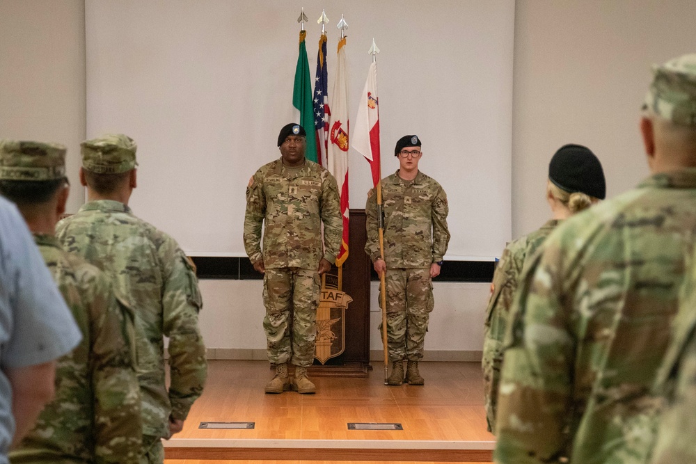 SETAF-AF's Headquarters Support Company conducts a change of responsibility ceremony