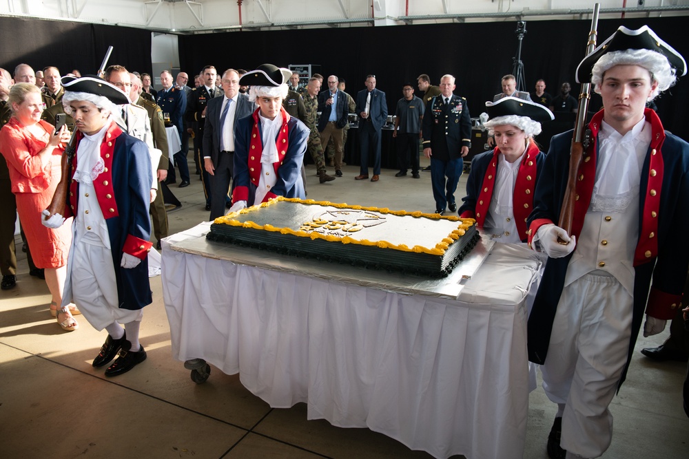 Wiesbaden JROTC Cadets Present Army’s 250th Birthday Cake