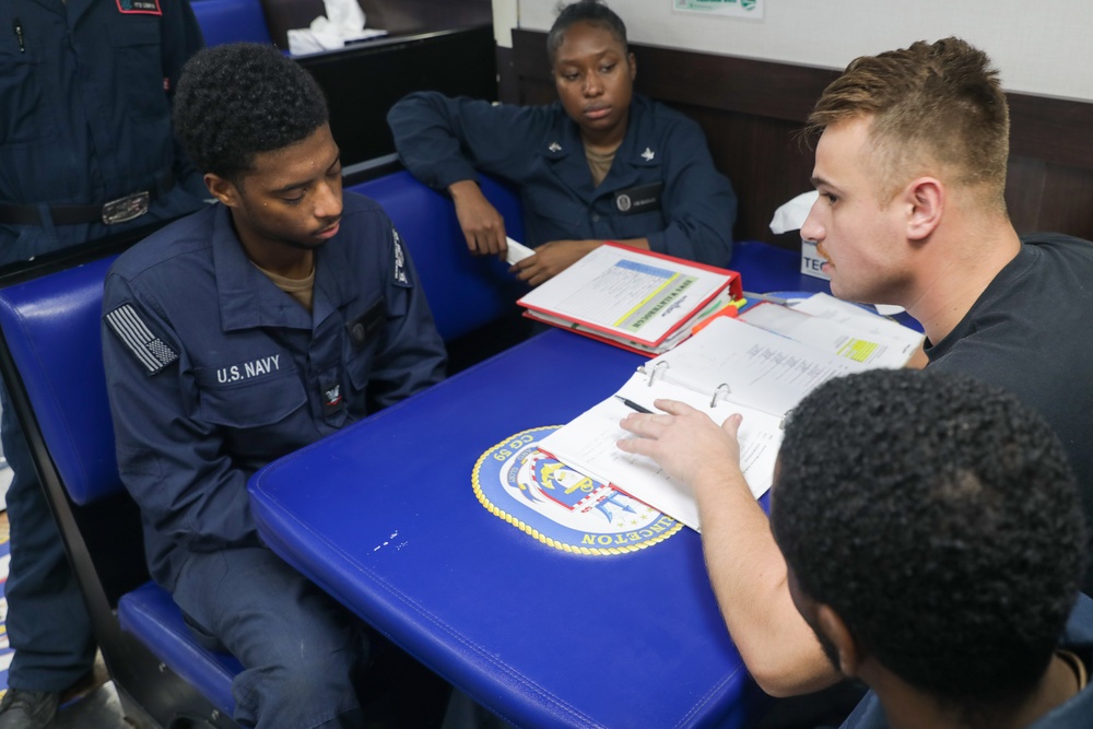 USS Princeton conducts operations in the U.S. Central Command area of responsibility as part of the Carl Vinson Carrier Strike Group