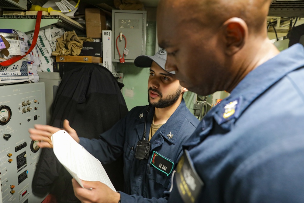 USS Princeton conducts operations in the U.S. Central Command area of responsibility as part of the Carl Vinson Carrier Strike Group