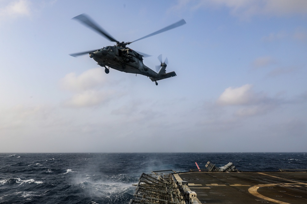 USS Princeton conducts operations in the U.S. Central Command area of responsibility as part of the Carl Vinson Carrier Strike Group