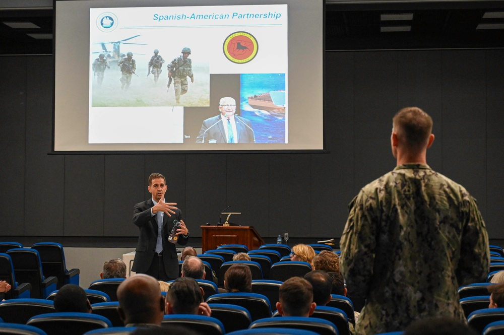 Naval History and Heritage Command provides a lecture at NAVSTA Rota