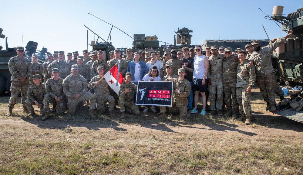 American Authors perform for 12CAB and 2CR Soldiers in Hungary, Saber Guardian 25