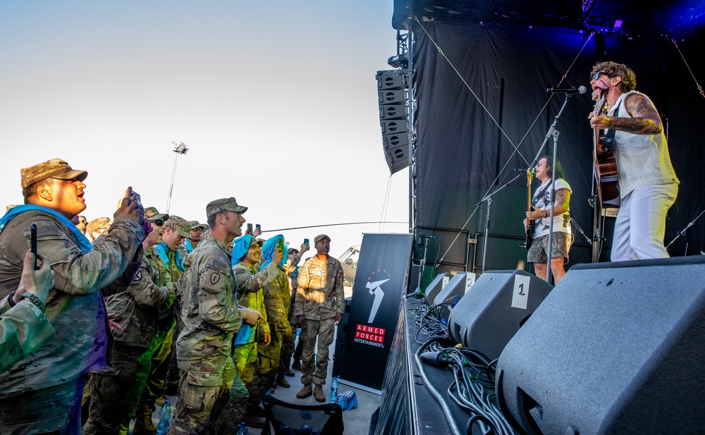 American Authors perform for 12CAB and 2CR Soldiers in Hungary, Saber Guardian 25