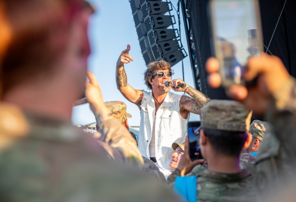American Authors perform for 12CAB and 2CR Soldiers in Hungary, Saber Guardian 25