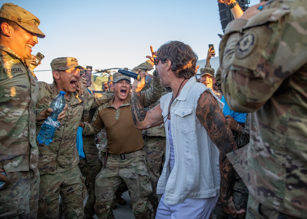 American Authors perform for 12CAB and 2CR Soldiers in Hungary, Saber Guardian 25
