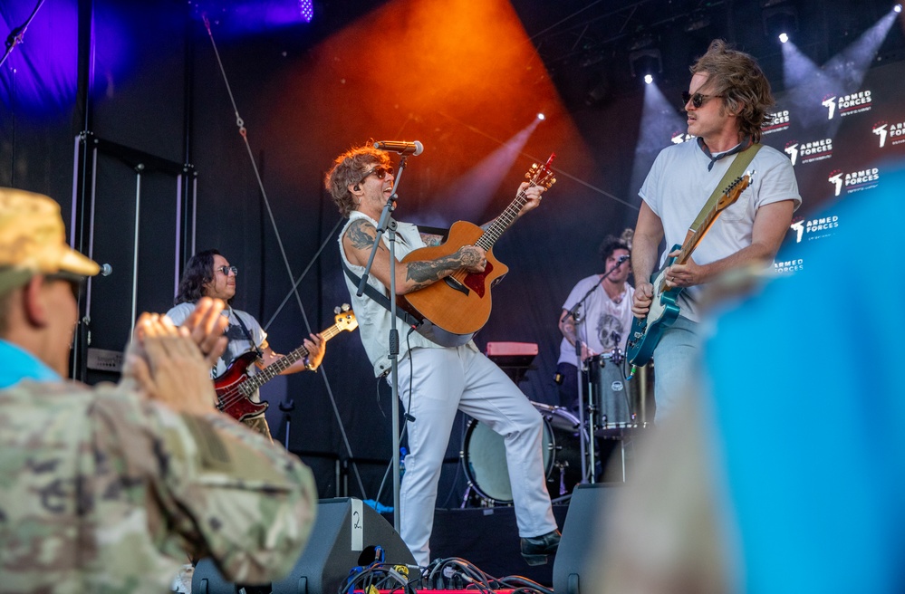 American Authors perform for 12CAB and 2CR Soldiers in Hungary, Saber Guardian 25