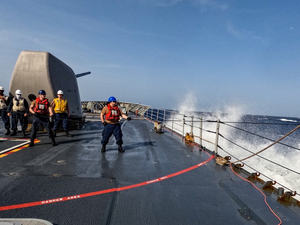 USS Princeton conducts operations in the U.S. Central Command area of responsibility as part of the Carl Vinson Carrier Strike Group