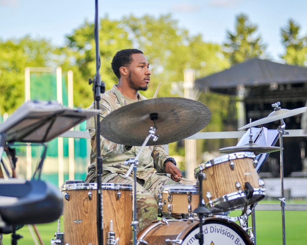 1st Armored Division Band Jazz Combo at Performs at Polish Stadium Opening