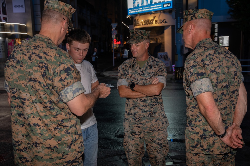 3rd MLG CG, SgtMaj Participate in Courtesy Patrol