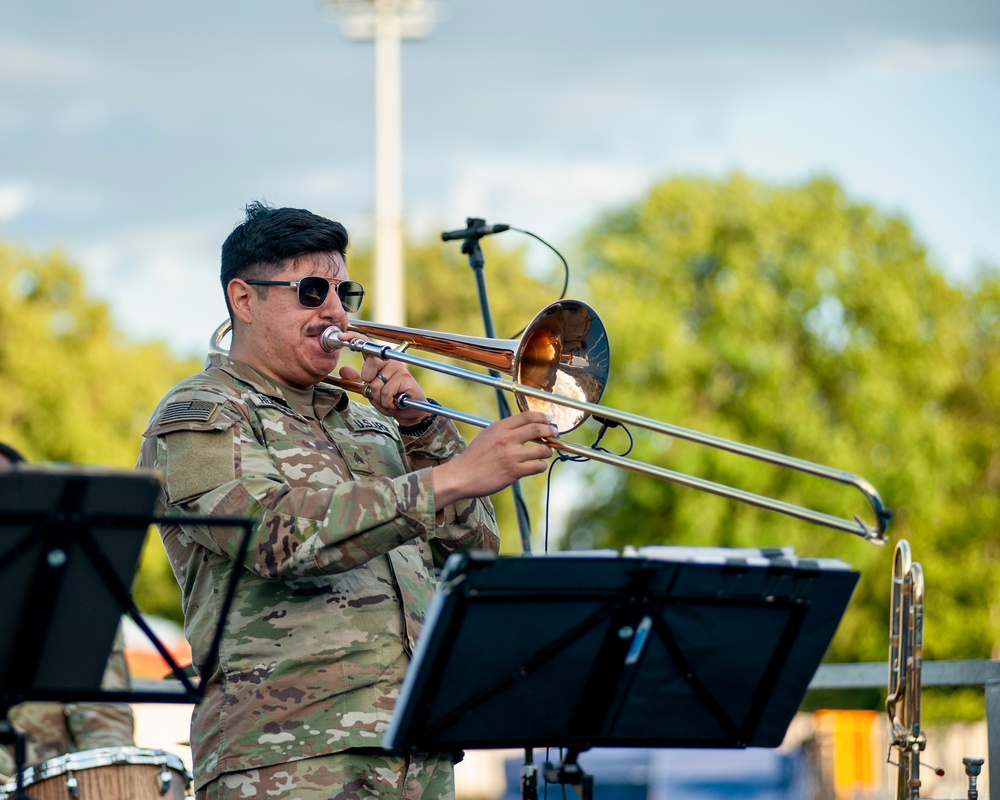 1st Armored Division Band Jazz Combo at Performs at Polish Stadium Opening