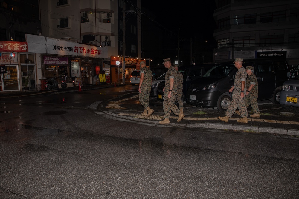 3rd MLG CG, SgtMaj Participate in Courtesy Patrol