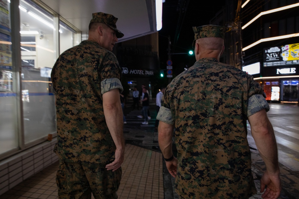 3rd MLG CG, SgtMaj Participate in Courtesy Patrol