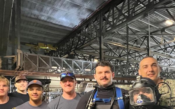 Navy Divers Clear the Way for International Submarine Races at Carderock