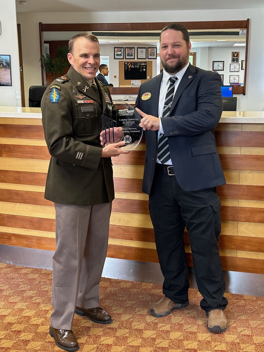 Hohenfels Army Lodging recognized as the Army Lodging of the Year Award for 2024
