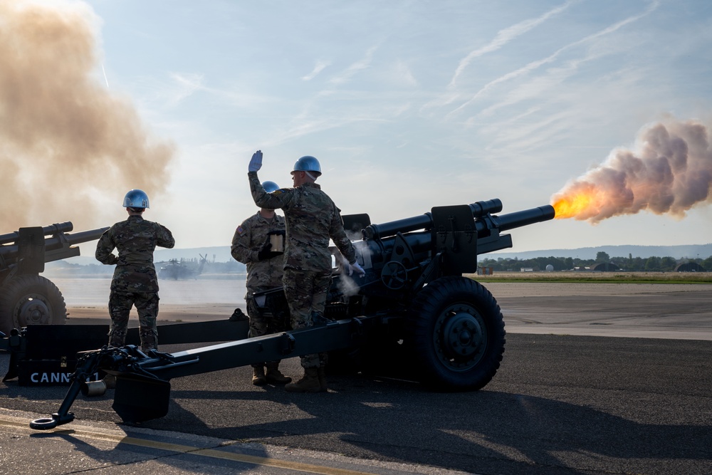 Garrison Wiesbaden Celebrates 250th Army Birthday with 21 Gun Salute