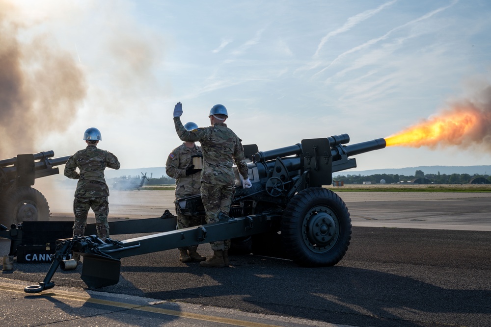 Garrison Wiesbaden Celebrates 250th Army Birthday with 21 Gun Salute