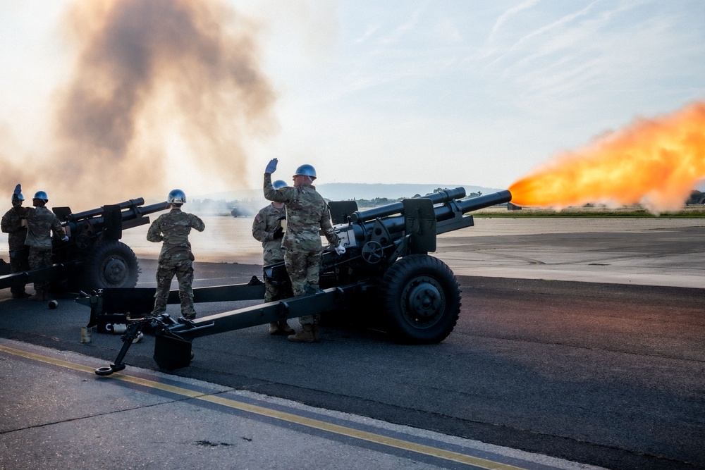 Garrison Wiesbaden Celebrates 250th Army Birthday with 21 Gun Salute