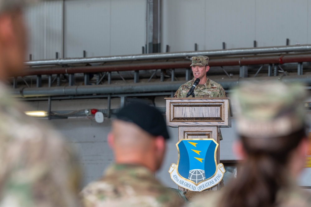 435th Air Ground Operations Wing welcomes new commander