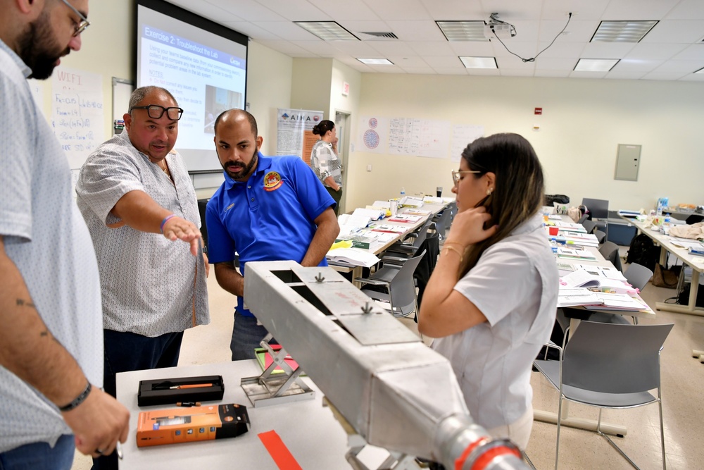 The Rodriguez Army Health Clinic at Fort Buchanan hosts a course on industrial ventilation