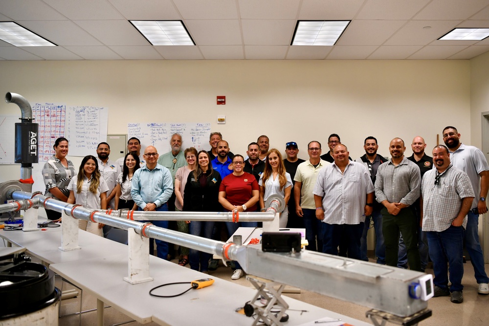 The Rodriguez Army Health Clinic at Fort Buchanan hosts a course on industrial ventilation