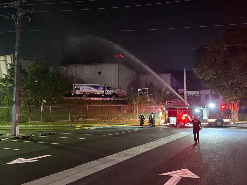 Fort Buchanan Fire Department and Emergency Services Control Fire Near the Installation