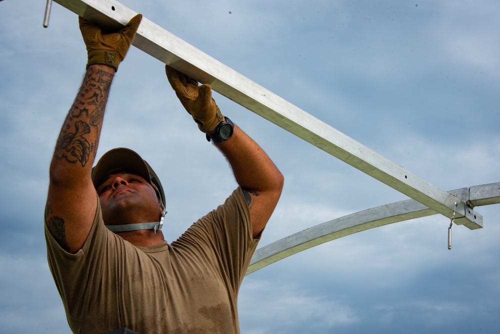 134th &amp; 718th FSSs joint tent building