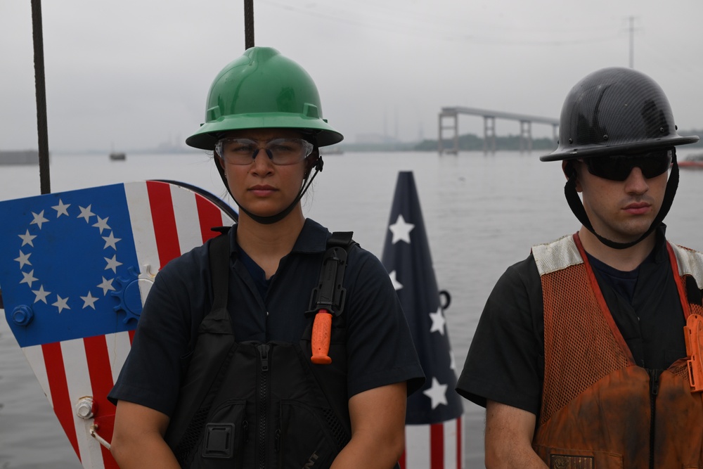 Coast Guard sets historic Francis Scott Key Memorial Buoy in Baltimore Harbor