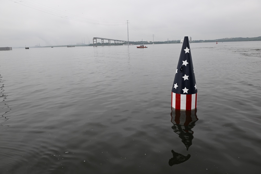 Coast Guard sets historic Francis Scott Key Memorial Buoy in Baltimore Harbor