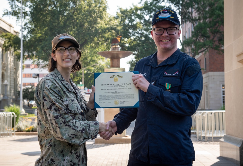 USS John C. Stennis (CVN 74) sailor awarded Navy and Marine Corps Achievement Medal