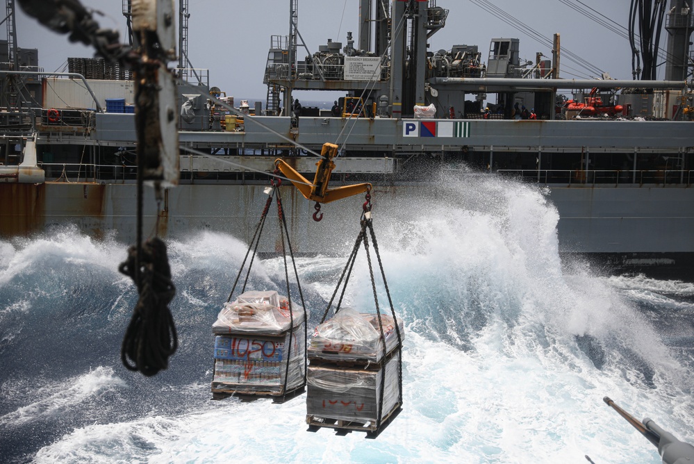 USS Milius conducts operations in the U.S. Central Command area of responsibility as part of the Carl Vinson Carrier Strike Group