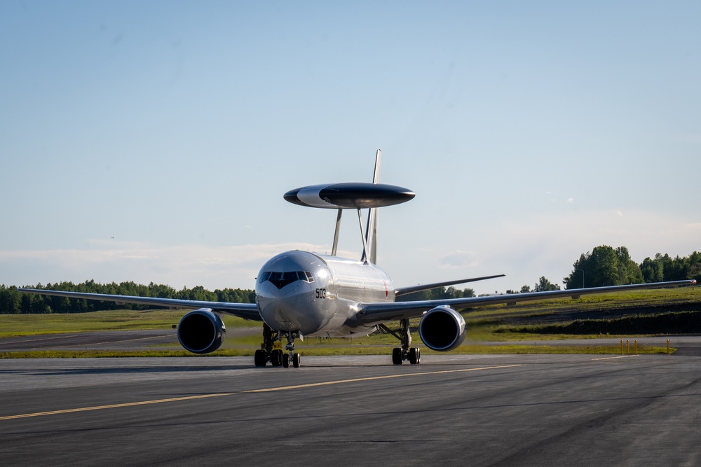 JASDF E-767 arrives for Red Flag-Alaska 25-2