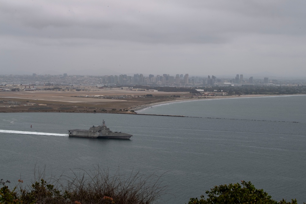 USS Gabrielle Giffords Departs Naval Base San Diego