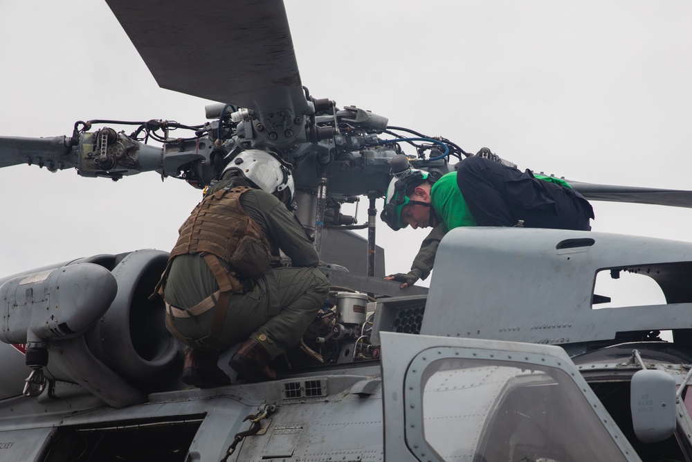 USS Sampson conducts routine operations