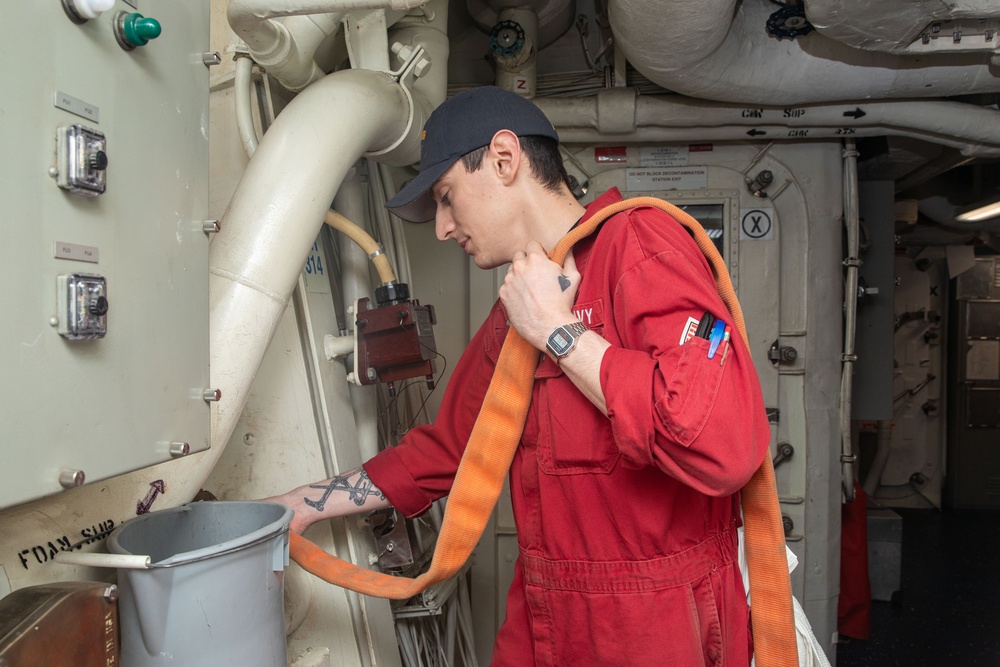 USS Sampson conducts routine operations