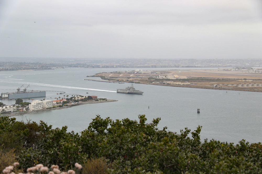 USS Gabrielle Giffords Departs Naval Base San Diego