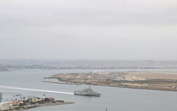 USS Gabrielle Giffords Departs Naval Base San Diego