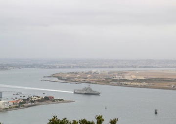 USS Gabrielle Giffords Departs Naval Base San Diego