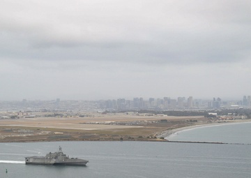 USS Gabrielle Giffords Departs Naval Base San Diego