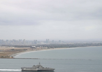 USS Gabrielle Giffords Departs Naval Base San Diego
