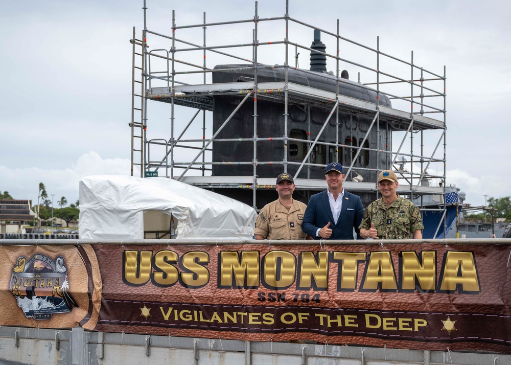 Senator Tim Sheehy of Montana Tours USS Montana in Pearl Harbor