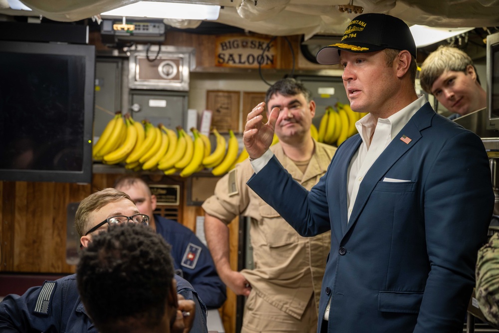 Senator Tim Sheehy of Montana Tours USS Montana in Pearl Harbor