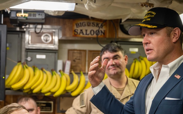 Senator Tim Sheehy of Montana Tours USS Montana in Pearl Harbor