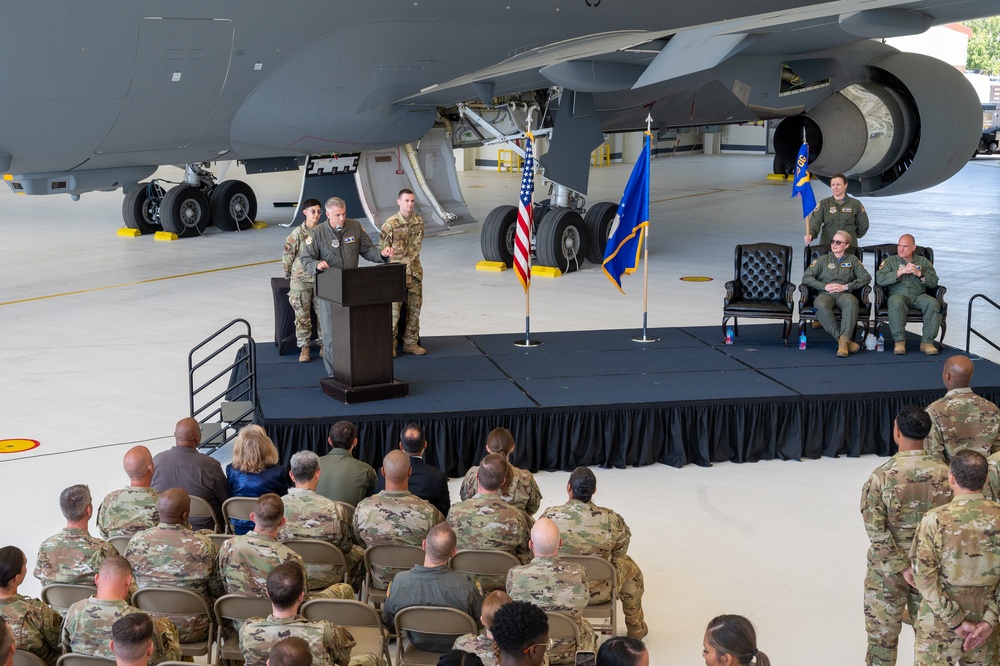 60th AES change of command ceremony
