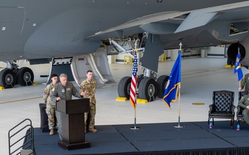 60th AES change of command ceremony