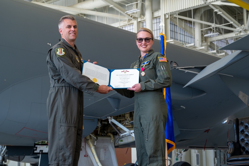 60th AES change of command ceremony